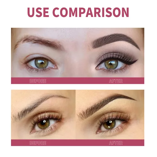 Vista 4 de Cepillo de sello de cejas 4D, cepillo de trazo de cabello de cejas, cepillo de cejas 4D, cepillo de cejas ultrafino, cepillo de cejas realista