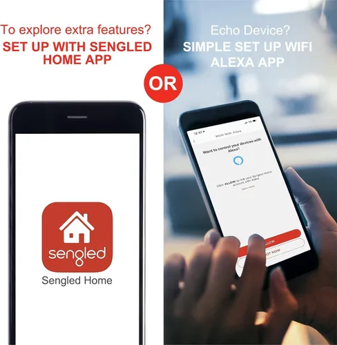 Vista 8 de [Usado] Sengled - Bombilla WiFi inteligente - Focos inteligentes compatibles con Google Assistant, A19 Luz del día (5000K) - No requiere