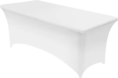 Vista 22 de Utopia Kitchen Mantel rectangular de spándex de 4 pies [1 unidad, negro] 200 GSM elástico, ajustado, lavable y resistente a las arrugas, cubierta