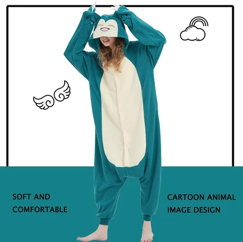 Vista 5 de SWEETXIN Pijama unisex para adultos y niños, para Halloween, Navidad, ropa de dormir, traje de cosplay para mujeres y hombres