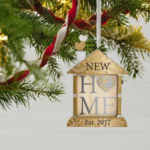 Vista 2 de Hallmark Keepsake 2017 mini adornos de navidad de porcelana, deseos de boda