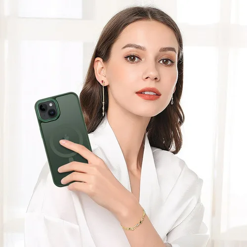Vista 8 de BENTOBEN Funda magnética para iPhone 14 Plus, compatible con MagSafe, translúcida mate, esmerilada, delgada, ligera, a prueba de golpes