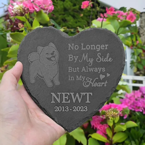Vista 2 de Piedras conmemorativas de Akita Inu, regalo de condolencia por pérdida de Akita Inu, regalos conmemorativos de Akita Inu, regalos de duelo por