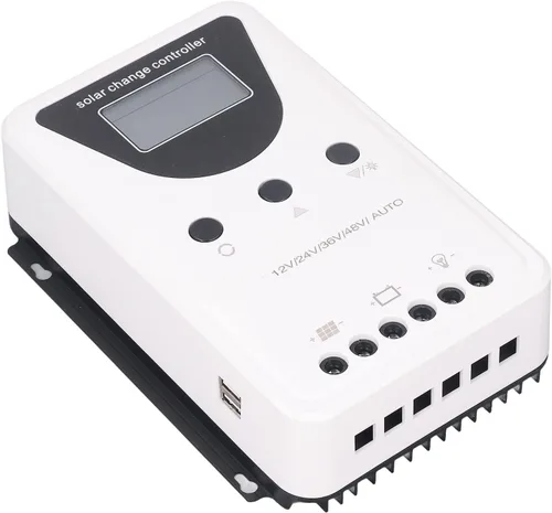 Vista 2 de ciciglow Controlador solar MPPT 100A, 12/24/36/48V, pantalla LCD, ciciglow8rd9pntya76291-13, múltiples modos de control de carga