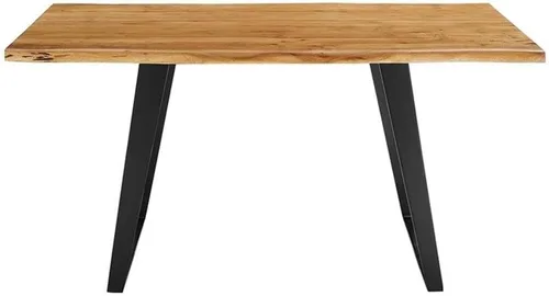 Vista 4 de Modway EEI-6067-BLK-NAT Viggo - Mesa de comedor de madera de acacia, madera de acacia, 60 pulgadas, color negro natural