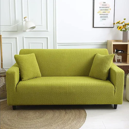 Vista 8 de Funda elástica para sillón, funda de sillón gruesa y elástica de tela jacquard, protector de muebles de color sólido, funda de sofá para niños