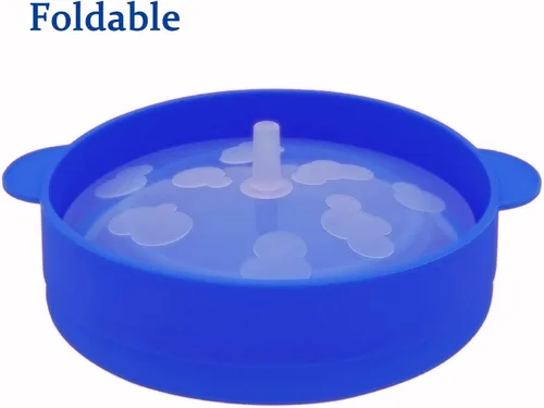 Vista 3 de Mini palomitas de maíz para microondas, silicona sin BPA, plegable, para hacer palomitas de maíz, cuenco para palomitas de maíz, apto para Azul