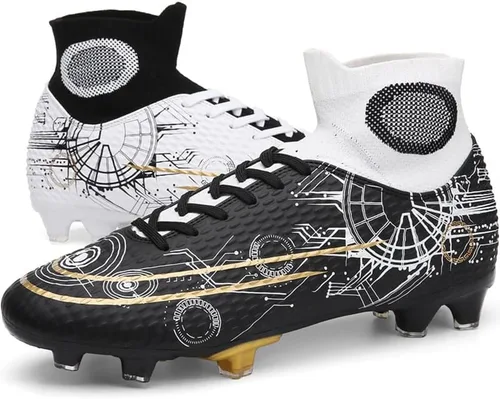 Vista 2 de YANGTAOZI Zapatos de fútbol para hombre con tacos profesionales FgAg de alta calidad, transpirables, atléticos, para entrenamiento de fútbol