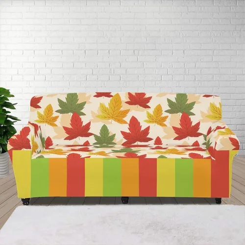 Vista 37 de Funda de sofá con diseño de árbol de bandera estadounidense para sofás y sofás, decoración navideña, funda antideslizante para sofá de 1 cojín