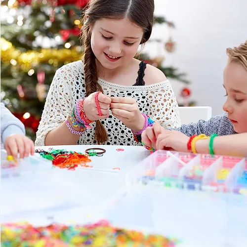 Vista 4 de YITOHOP Kit de Pulseras de Bandas Elásticas de Telar 15000+, Bandas de Goma para Kit de Hacer Pulseras, Kit de Fabricación de Pulseras de Telar