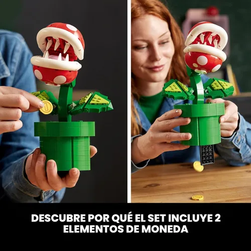 Vista 8 de LEGO Super Mario - Juego de construcción de plantas de piraña para adultos, Mario coleccionable para hombres y mujeres, a partir de 18 años, regalo