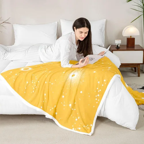 Vista 20 de Erosebridal Galaxy Fleece Blanket 40x50 Constellation Fuzzy Plush Throw for Sofa Couch Black Nebula Stars Sherpa Blanket Outer Space Starry Sky