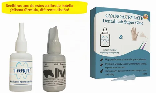 Vista 4 de IVORIE Super pegamento adhesivo de laboratorio dental herramientas pegamento anillo soporte microcepillo aplicador (1 oz)