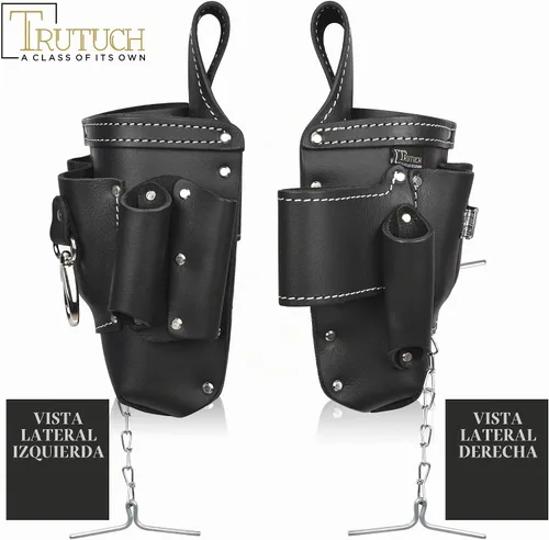 Vista 4 de Grain Leather Electrician Tool Pouch Carpenter Tool Pouch Electrician Pouch Electric Tool Bag Electrician Bag Leather Tool Belt