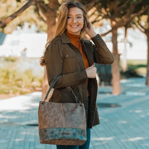 Vista 2 de Wrangler Hobo - Bolsos de cuero vegano con asa superior para mujer