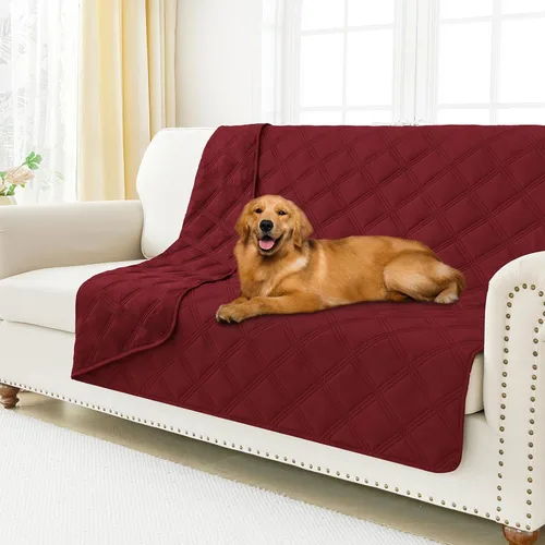 Vista 145 de Smiry Funda impermeable para cama de perro, manta reversible para mascotas para sofá Manta suave lavable para perro, funda a prueba de fugas