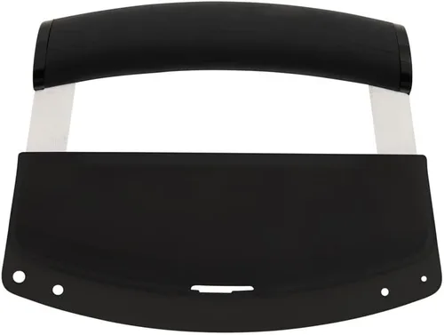 Vista 2 de KitchenAid Cuchillo Mezzaluna con hoja curvada de acero inoxidable con mango ergonómico, 6 pulgadas, color negro