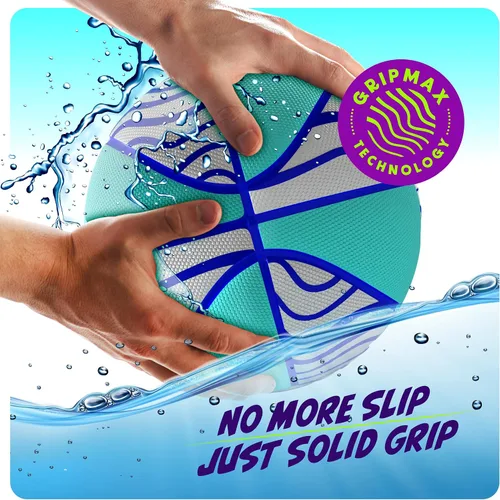Vista 4 de Baloncesto de piscina (talla 3) – Juguetes de piscina para niños, adolescentes y adultos – Baloncesto acuático para fiestas en piscinas – Pelotas