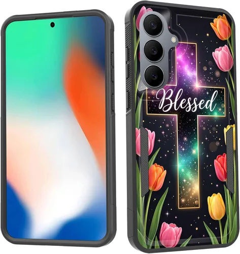 Vista 202 de Funda para Galaxy S26 FE, doble capa, protección contra caídas de grado militar de 10 pies, antideslizante, resistente a prueba de golpes, para Cruz