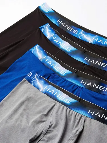 Vista 2 de Hanes Calzoncillos tipo bóxer ultraligeros Sport X-temp para hombre, paquete de 4