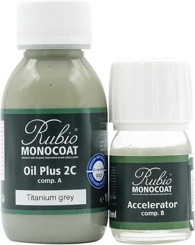 Vista 91 de Rubio Monocoat Tinte y acabado para madera de 650 pies cuadrados - Niebla 5% Oil Plus 2C Aceite de linaza ecológico de secado rápido