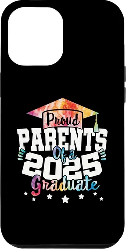 Vista 6 de iPhone 15 Parents of a 2025 Graduate Tie Dye Class Senior Graduation Case
