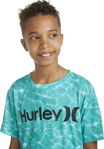 Vista 11 de Hurley Boys' UPF 50+ Rash Guard Swim Shirt