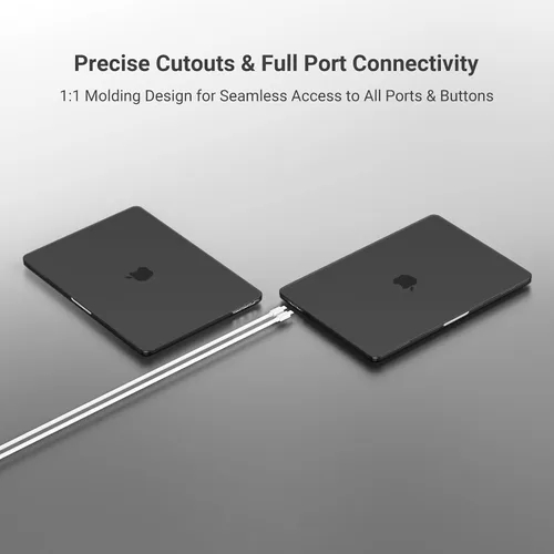 Vista 4 de MOSISO - Funda rígida de plástico para proteger la pantalla de MacBook Pro de 13 pulgadas, Negro