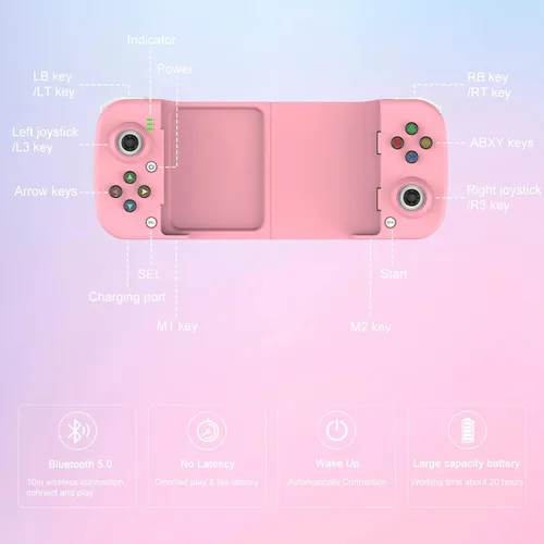 Vista 7 de Joso Control inalámbrico para Android iPhone Bluetooth Gamepad Joysticks para Samsung Galaxy 222120 iPhone 1414 Plus14 Pro14 Pro Max13 Pro Max COD