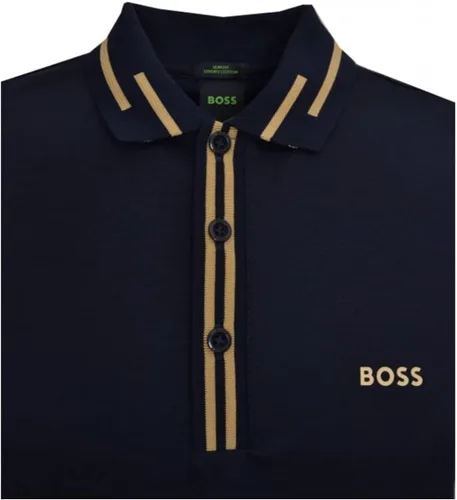 Vista 2 de Hugo Boss Polo Paule 1_99 para hombre de algodón entrelazado algodón lujoso tacto delgado 50501388