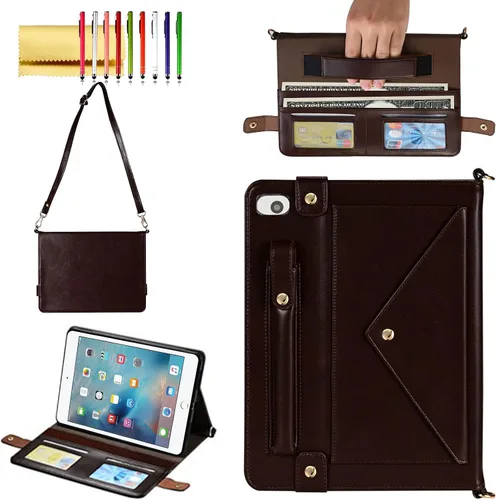 Vista 137 de Funda tipo bolso para iPad mini de 5ª/4ª/3ª/2ª/1ª generación de 7.9 pulgadas, Techcircle funda ligera tipo folio con soporte bandolera con billetera
