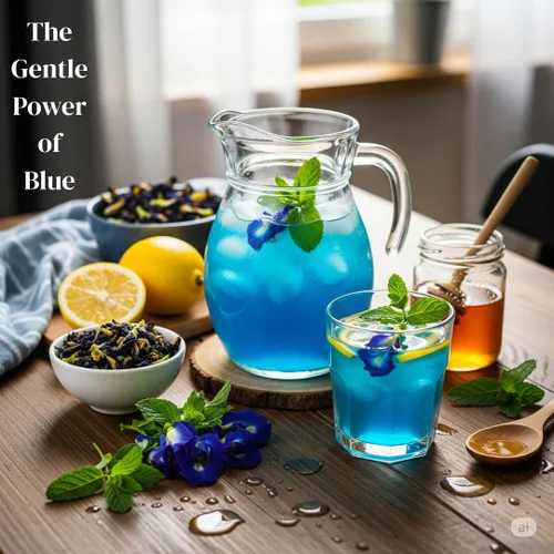 Vista 7 de Flores orgánicas de guisantes de mariposa, té azul de hojas sueltas de hierbas saludables, colorante natural para alimentos, sin cafeína, 1.75 onzas