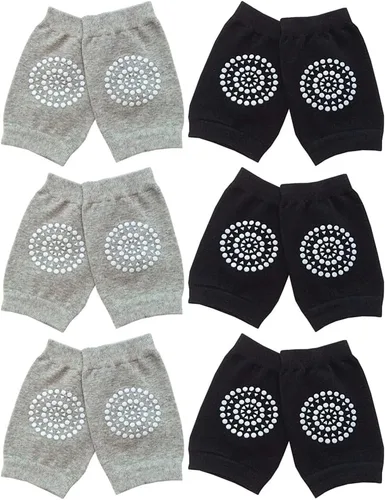 Vista 3 de Rodilleras para niños pequeños, unisex, antideslizantes, elásticas, para gatear, piernas no restrictivas, de 6 a 36 meses