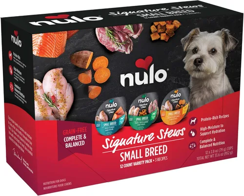 Vista 11 de Nulo Small Breed Dog Signature Stew - Pollo y salmón en caldo, taza de 24 x 2.8 onzas