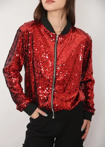 Vista 4 de Anna-Kaci - Chaqueta de manga larga con cremallera frontal y puños acanalados para mujer (personalizable)