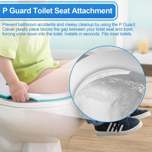 Vista 4 de P Guard Deflector de orina - Previene los desastres de orina, dirige la orina para el cuidado del hogar elevado (paquete de 1) Toilet Seat Directs