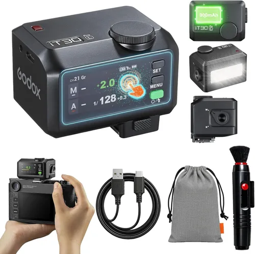 Vista 16 de Godox iT30 pro C TTL Mini Flash & Trigger- GODOX Authorized Distributor iT30 Pro C for Canon - IT30Pro TTL Flash, Wireless Master & Receiver, HSS