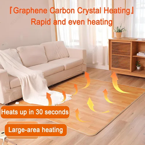 Vista 2 de Electric Heated Area Carpet,Under Floor Heating for Carpet,Indoor Circulating Heat,Adjustable Temperature,Durable PVC,Heated Floor Mat,Creates a