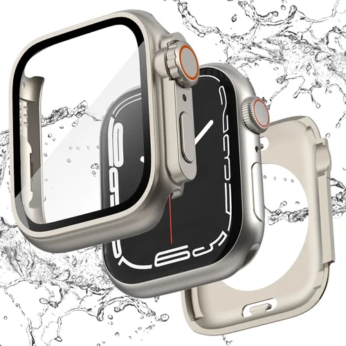 Vista 10 de Ultra Look - FULLIFE 2 en 1 compatible con Apple Watch Series 11/10 de 1.654 pulgadas, protector de pantalla impermeable, frente y trasera