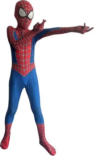 Vista 4 de Vowdicua Disfraz de superhéroe para Halloween cosplay estilo 3D color rojo talla XL