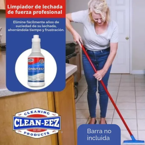 Vista 6 de Limpiador de lechada Clean-eez 2 Pack con accesorio de cepillo de pie - Removedor de manchas, cepillo de limpieza resistente - Solo para azulejos