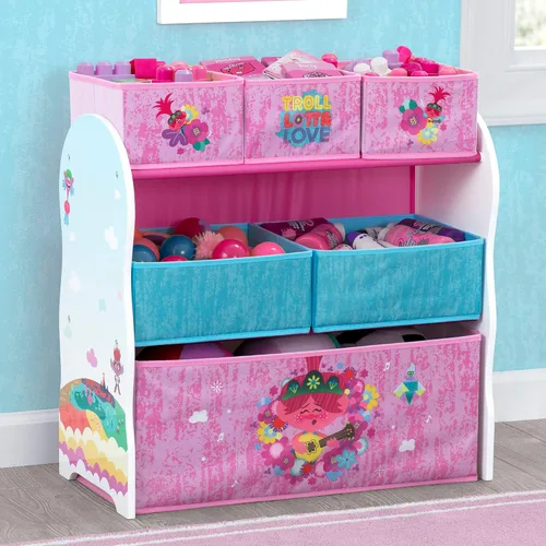 Vista 2 de Delta Children Escritorio con silla con contenedor de almacenamiento + diseño y almacenamiento de 6 contenedores organizador de almacenamiento