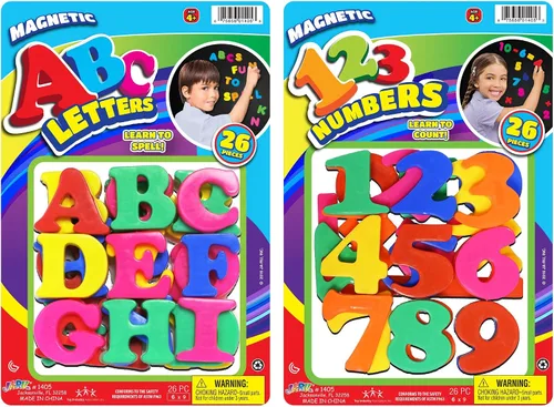 Vista 7 de JA-RU Juego de letras magnéticas (1 paquete de letras ABC) letras de plástico coloridas. Imanes de refrigerador para niños y niños pequeños.