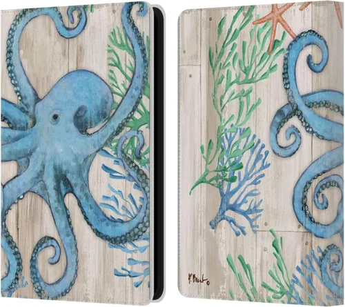 Vista 8 de Head Case Designs Funda de piel con licencia oficial de Paul Brent Agate Mermaid Coastal para Kindle Paperwhite 5 (2021)