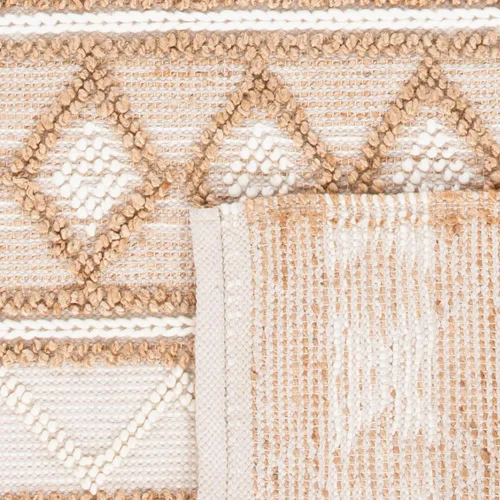 Vista 9 de SAFAVIEH Natural Fiber Collection NF866A - Alfombra de pasillo de 2 pies 6 pulgadas x 6 pies, beige y marfil, hecha a mano marroquí bohemio tribal