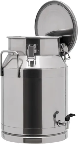Vista 11 de LOYALHEARTDY Lata de leche de 10L/2.64 galones, latas de transporte de leche de acero inoxidable, cubo de vino, jarra, jarra de aceite, barril
