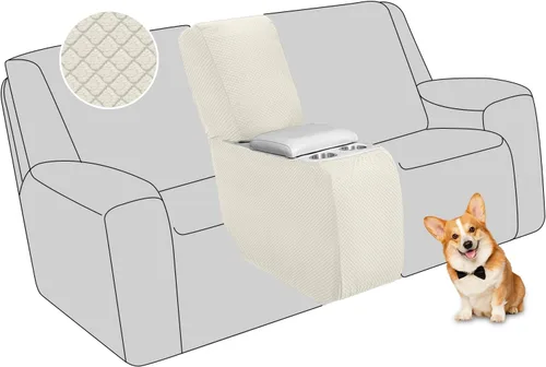 Vista 18 de ALIECOM Funda para Consola Central de Sillón Reclinable, Funda Elástica para Sofá Seccional Reclinable en Forma de L, Funda de Esquinas para Sofá