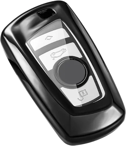 Vista 9 de x xotic tech Carcasa para llavero con patrón de fibra de carbono, color negro brillante, compatible con BMW 1 2 5 7 M Series X1 X3 X4 X5 X6 X7 Z4 M3