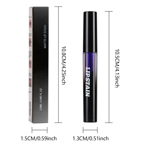 Vista 7 de evpct Tinte labial rosa nude cálido, acabado mate, a prueba de transferencia, delineador de labios que se despega, maquillaje brillante, de larga