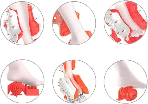 Vista 5 de TOEWOE Máquina masajeadora de pies con calor, masajeador de piernas, máquina masajeadora eléctrica Shiatsu, terapia de amasamiento profundo, mejora